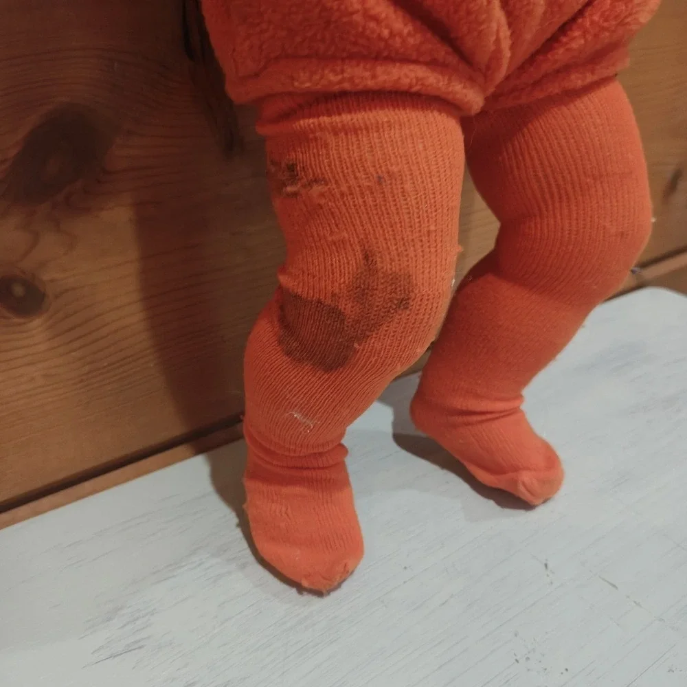 INCOMPLETE‎ American Girl Bitty Baby Halloween Pumpkin Doll [Needs Cleaning] E52